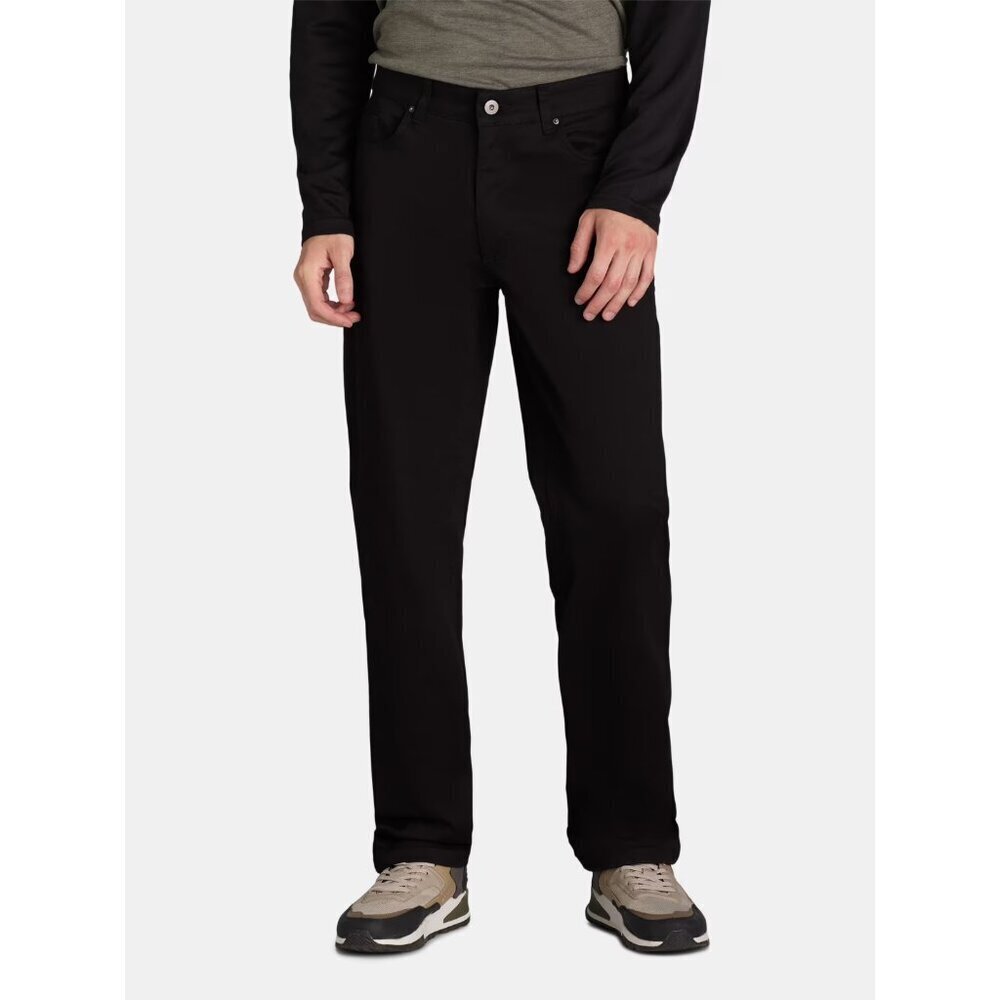 George Men's and Big Men's Premium 5 Pocket Pant, Size 36x30, Slim Fit, Black - Picture 1 of 5